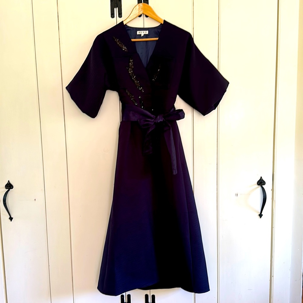 BURU Dress/Coat Navy Sequin detail pockets Size S